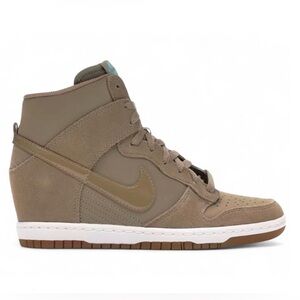 Nike SB Dunk Sky Hi Desert Camo Women’s Taupe/Green Wedge Hi Top Sneakers NEW